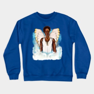 Afro angel - boy angel with curly Afro hair Crewneck Sweatshirt